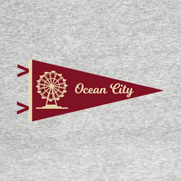 Vintage Ocean City Pennant by fearcity